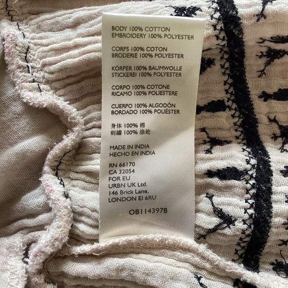 Free People Swing Into Spring floral embroidered off shoulder Mini Dress Sz S/P - Picture 10 of 13